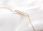 Load image into Gallery viewer, 14K GOLD BAGUETTE SET BAR BRACELET