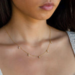 Load image into Gallery viewer, 14K GOLD BAGUETTE SHAPED MOISSANITE DIAMOND DANGLING NECKLACE