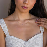 Load image into Gallery viewer, 14K GOLD BAGUETTE SHAPED MOISSANITE DIAMOND DANGLING NECKLACE