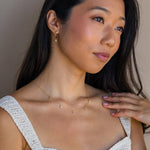 Load image into Gallery viewer, 14K GOLD BAGUETTE SHAPED MOISSANITE DIAMOND DANGLING NECKLACE