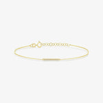 Load image into Gallery viewer, 14K GOLD DAINTY BAR BRACELET