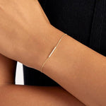 Load image into Gallery viewer, 14K GOLD DAINTY BAR BRACELET