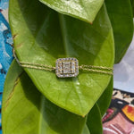 Load image into Gallery viewer, 14K GOLD DOUBLE LINK WRISTBAND LAYERING DIAMOND SOLID GOLD BRACELET