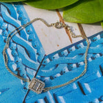 Load image into Gallery viewer, 14K GOLD DOUBLE LINK WRISTBAND LAYERING DIAMOND SOLID GOLD BRACELET