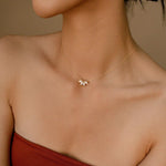 Load image into Gallery viewer, 14K GOLD MARQUISE SHAPED MOISSANITE DIAMOND NECKLACE