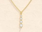Load image into Gallery viewer, 14K GOLD MOISSANITE DIAMONDS DROP STYLE NECKLACE