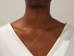 Load image into Gallery viewer, 14K GOLD MOISSANITE DIAMONDS DROP STYLE NECKLACE