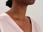 Load image into Gallery viewer, 14K GOLD MOISSANITE DIAMONDS HEAT STYLE CLUSTER PENDANT NECKLACE