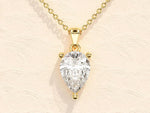 Load image into Gallery viewer, 14K GOLD PEAR SHAPED MOISSANITE DIAMOND PENDANT NECKLACE