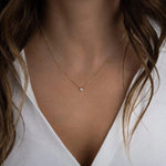 Load image into Gallery viewer, 14K GOLD PEAR SHAPED MOISSANITE DIAMOND SOLITAIRE PENDANT NECKLACE