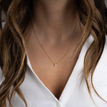 Load image into Gallery viewer, 14K GOLD PEAR SHAPED MOISSANITE DIAMOND SOLITAIRE PENDANT NECKLACE