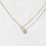 Load image into Gallery viewer, 14K GOLD PEAR SHAPED MOISSANITE DIAMOND SOLITAIRE PENDANT NECKLACE
