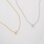 Load image into Gallery viewer, 14K GOLD PEAR SHAPED MOISSANITE DIAMOND SOLITAIRE PENDANT NECKLACE