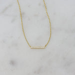 Load image into Gallery viewer, 14K GOLD ROUND DIAMOND HORIZONTAL NECKLACE