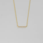 Load image into Gallery viewer, 14K GOLD ROUND DIAMOND HORIZONTAL NECKLACE