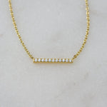 Load image into Gallery viewer, 14K GOLD ROUND DIAMOND HORIZONTAL NECKLACE