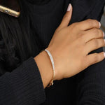 Load image into Gallery viewer, 14K GOLD SLEEK CHARMING DIAMOND BRACELET