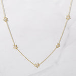 Load image into Gallery viewer, 14K GOLD STAR ROUND SHAPED MOISSANITE DIAMOND BY YARD NECKLACE