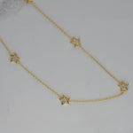 Load image into Gallery viewer, 14K GOLD STAR ROUND SHAPED MOISSANITE DIAMOND BY YARD NECKLACE