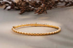 Load image into Gallery viewer, 14K GOLD ULTERNATIVE PEAR/OVAL BANGLE BRACELET