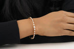 Load image into Gallery viewer, 14K GOLD ULTERNATIVE PEAR/OVAL BANGLE BRACELET