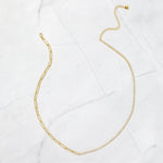 Load image into Gallery viewer, 14K GOLD UNIQUE STYLE HALF 2MM TENNIS HALF PAPERCLIP NECKLACE