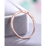Load image into Gallery viewer, 14K ROSE GOLD DIAMOND ANTIQUE WOMEN BRIDAL MOISSANITE WEDDING BAND FOR WOMEN