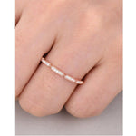 Load image into Gallery viewer, 14K ROSE GOLD DIAMOND ANTIQUE WOMEN BRIDAL MOISSANITE WEDDING BAND FOR WOMEN
