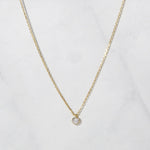 Load image into Gallery viewer, 14K ROUND CUT MOISSANITE DIAMOND SOLITAIRE PENDANT NECKLACE