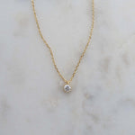 Load image into Gallery viewer, 14K ROUND CUT MOISSANITE DIAMOND SOLITAIRE PENDANT NECKLACE