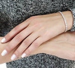 Load image into Gallery viewer, 14K SOLID GOLD 4.00 MM ROUND TENNIS BRACELET