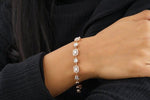 Load image into Gallery viewer, 14K SOLID GOLD DESIGNING ILLUSION SETTING BRACELET