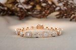 Load image into Gallery viewer, 14K SOLID GOLD DESIGNING ILLUSION SETTING BRACELET