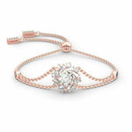 Load image into Gallery viewer, 14K SOLID GOLD SOLITAIRE HALO BOLO BRACELET