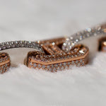 Load image into Gallery viewer, 15 MM ROUND AND BAGUETTE MOISSANITE DIAMOND CUBAN LINK HIP HOP RAPPER CHAIN