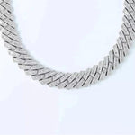 Load image into Gallery viewer, 15MM ROUND AND BAGUETTE MOISSANITE DIAMOND CUBAN LINK ICED OUT CHAIN