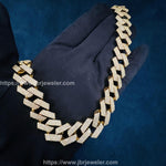 Load image into Gallery viewer, 15MM VVS ROUND MOISSANITE HIP HOP ICED OUT MIAMI CUBAN CHAIN