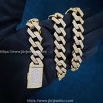 Load image into Gallery viewer, 15MM VVS ROUND MOISSANITE HIP HOP ICED OUT MIAMI CUBAN CHAIN