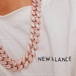 Load image into Gallery viewer, rose gold diamond cuban link chain