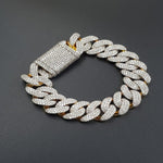 Load image into Gallery viewer, 18 MM VVS MOISSANITE DIAMOND CUBAN LINK HIP HOP MIAMI CUBAN ICED OUT BRACELET
