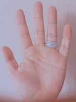Load image into Gallery viewer, 18K WHITE GOLD S925 WIDE SPINNING BRILLIANT 4 BAND MOISSANITE GENUINE REAL RING