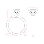 Load image into Gallery viewer, LYRE CLASSIC RADIANT CUT MOISSANITE ENGAGEMENT RING