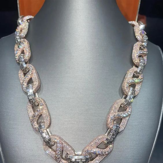 lab grown diamond cuban link chain