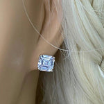 Load image into Gallery viewer, 2.00 TCW ASSCHER CUT MOISSANITE STUD EARRING