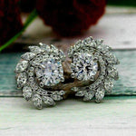 Load image into Gallery viewer, 2.00 TCW ROUND CUT MOISSANITE PARTY WEAR STUD EARRINGS
