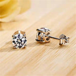 Load image into Gallery viewer, 2.00 TCW ROUND CUT MOISSANITE STUD EARRINGS