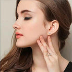 Load image into Gallery viewer, 2.00 TCW ROUND CUT MOISSANITE STUD EARRINGS