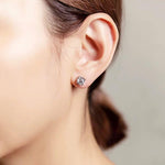 Load image into Gallery viewer, 2.00 TCW ROUND CUT MOISSANITE STUD EARRINGS