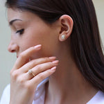 Load image into Gallery viewer, 2.32 TCW ROUND CUT MOISSANITE MILGRAIN HALO STUD EARRING