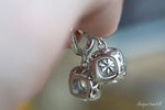 Load image into Gallery viewer, 2.35 TCW ROUND CUT MOISSANITE HALO STYLE HOOP EARRING